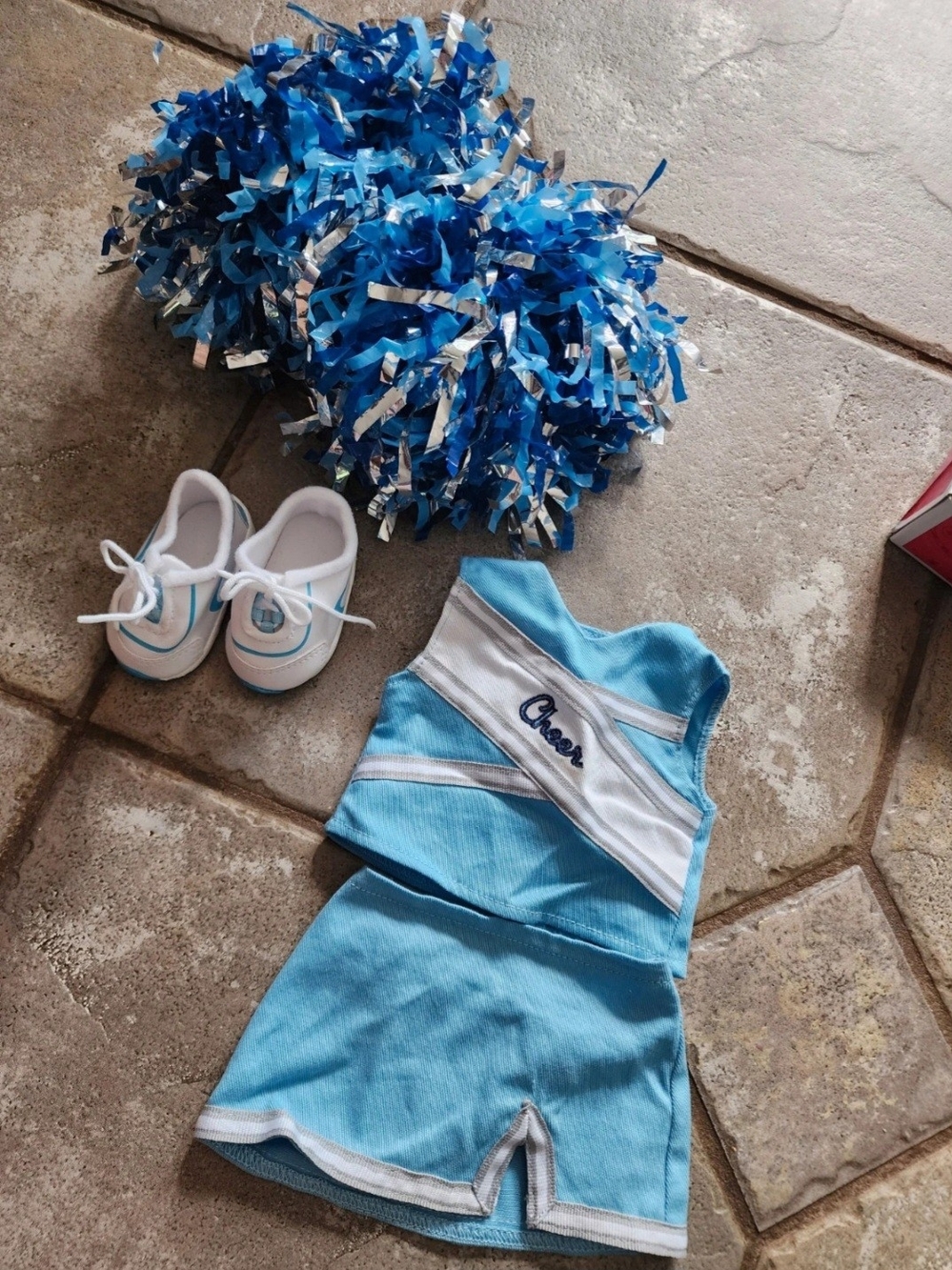 American Girl Doll Cheerleader Outfit  Includes Pom Poms & Shoes